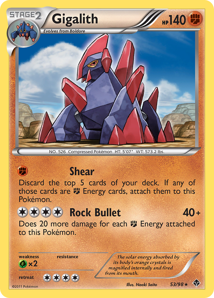 Gigalith (53/98) [Black & White: Emerging Powers] Pokémon