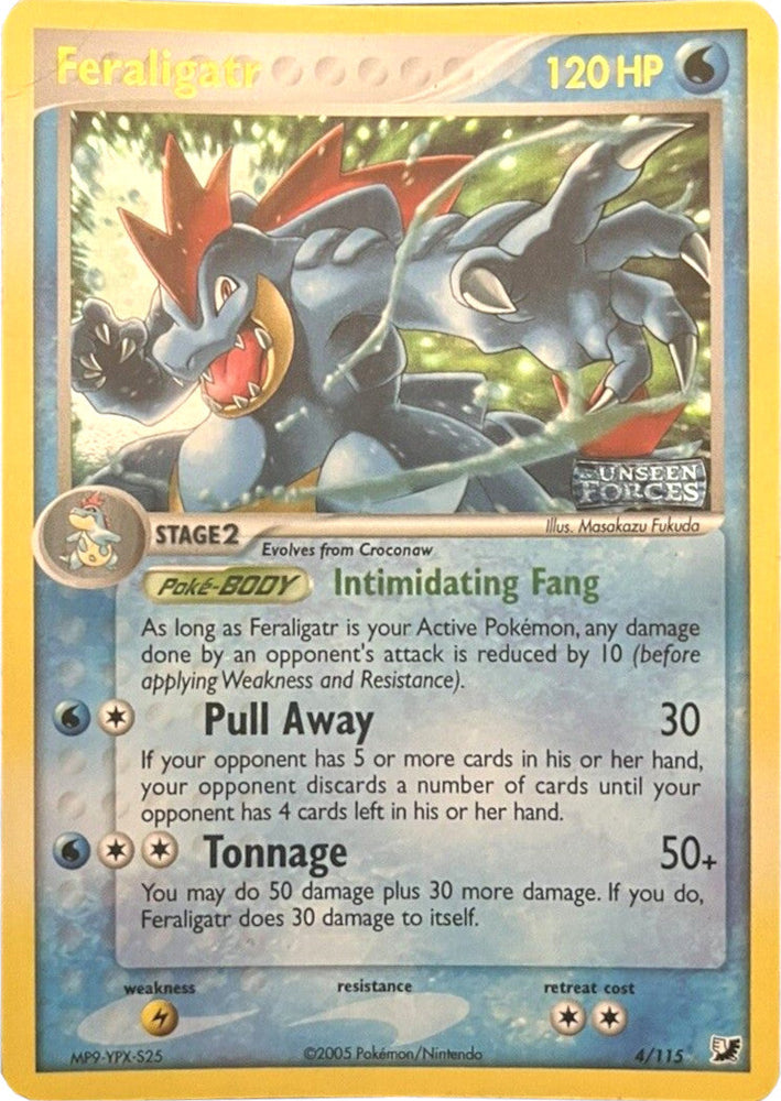 Feraligatr (4/115) (Stamped) [EX: Unseen Forces] Pokémon