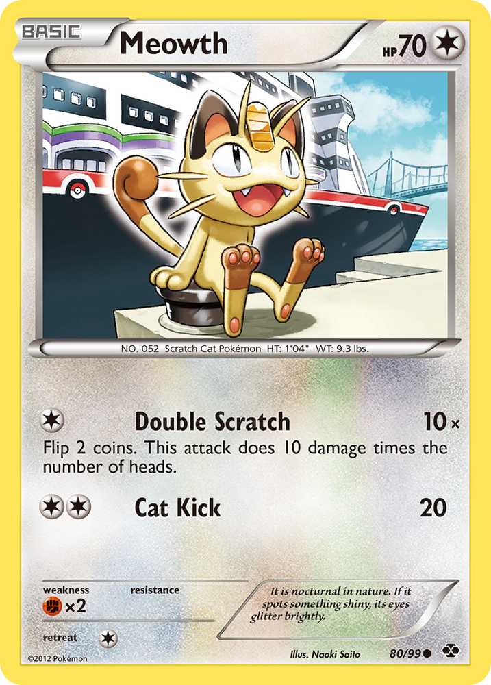 Meowth (80/99) [Black & White: Next Destinies] Pokémon