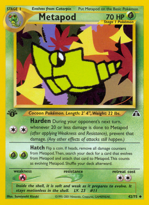 Metapod (42/75) [Neo Discovery 1st Edition] Pokémon