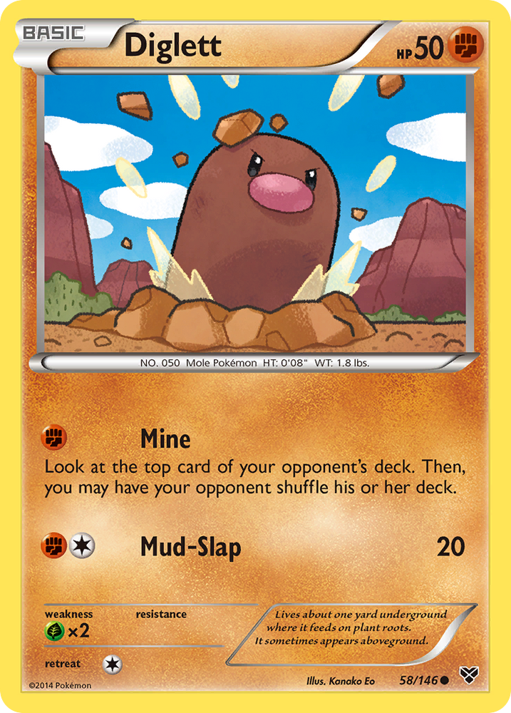 Diglett (58/146) [XY: Base Set] Pokémon