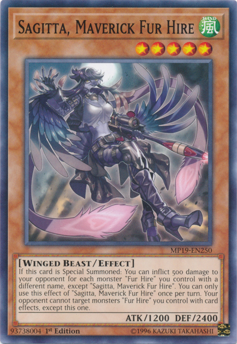 Sagitta, Maverick Fur Hire [MP19-EN250] Common Yu-Gi-Oh!