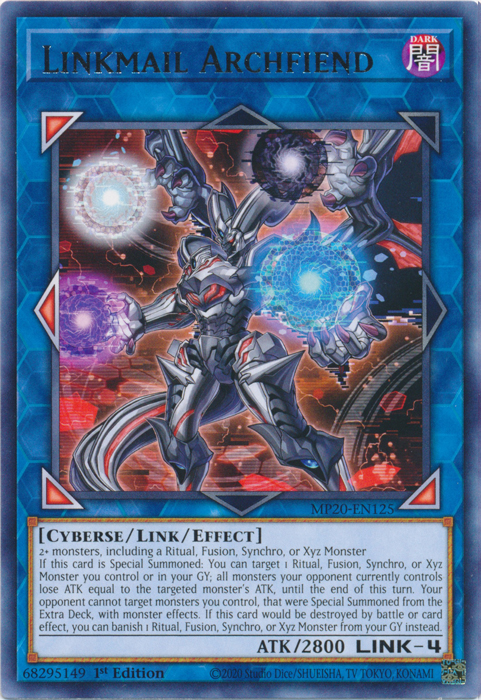Linkmail Archfiend [MP20-EN125] Rare Yu-Gi-Oh!