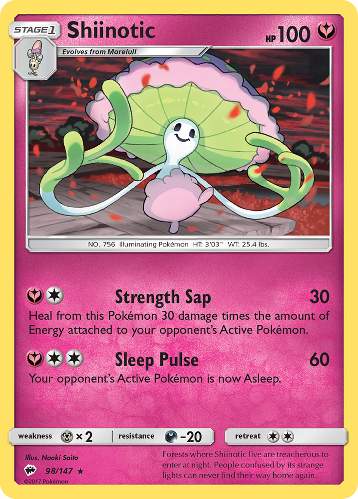 Shiinotic (98/147) [Sun & Moon: Burning Shadows] Pokémon