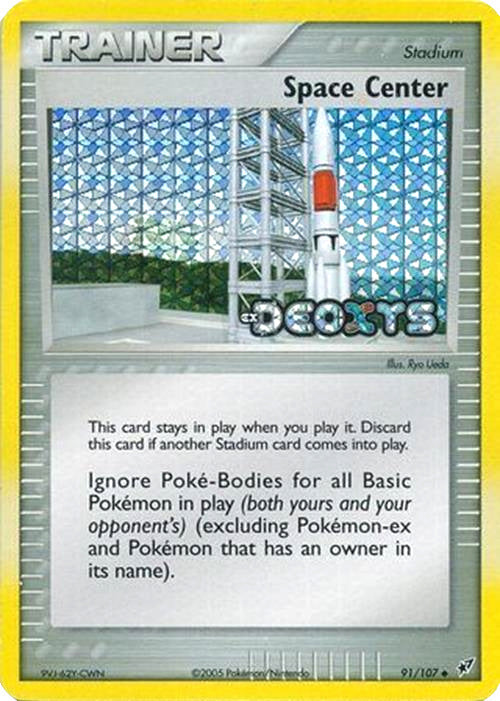 Space Center (91/107) (Stamped) [EX: Deoxys] Pokémon
