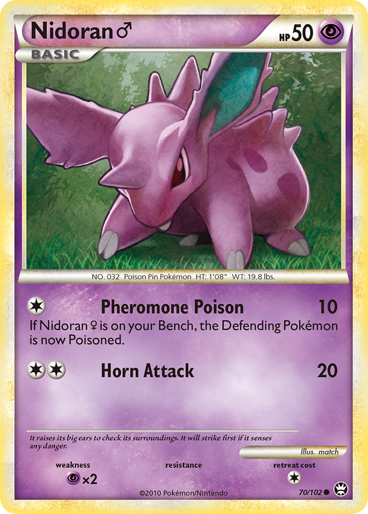Nidoran (70/102) (Male) [HeartGold & SoulSilver: Triumphant] Pokémon