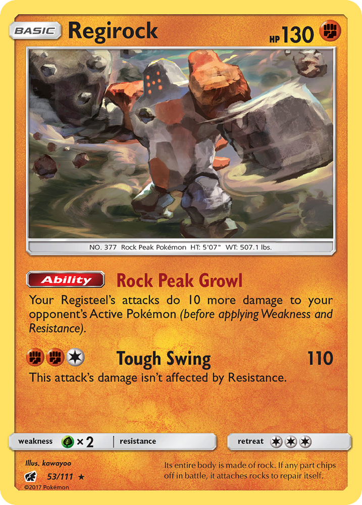 Regirock (53/111) [Sun & Moon: Crimson Invasion] Pokémon