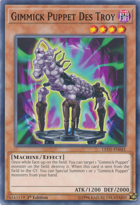 Gimmick Puppet Des Troy [LED5-EN041] Common Yu-Gi-Oh!