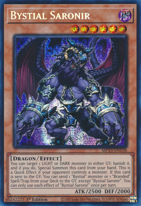 Bystial Saronir [MP23-EN158] Prismatic Secret Rare Yu-Gi-Oh!