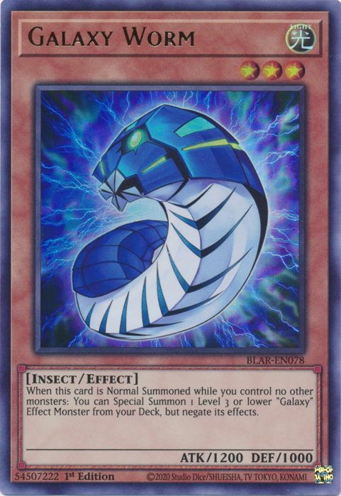 Galaxy Worm [BLAR-EN078] Ultra Rare Yu-Gi-Oh!