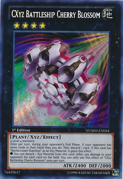 CXyz Battleship Cherry Blossom [NUMH-EN044] Secret Rare Yu-Gi-Oh!