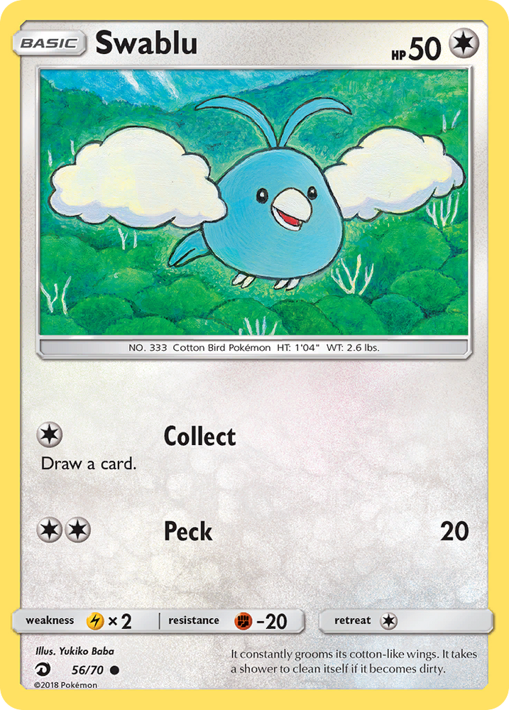 Swablu (56/70) [Sun & Moon: Dragon Majesty] Pokémon