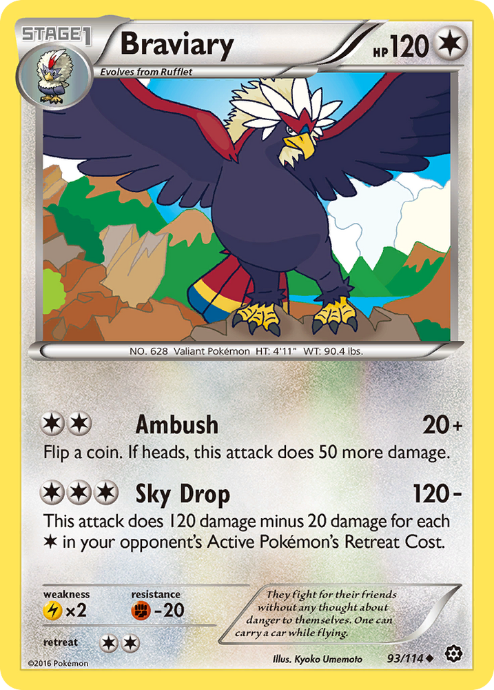 Braviary (93/114) [XY: Steam Siege] Pokémon