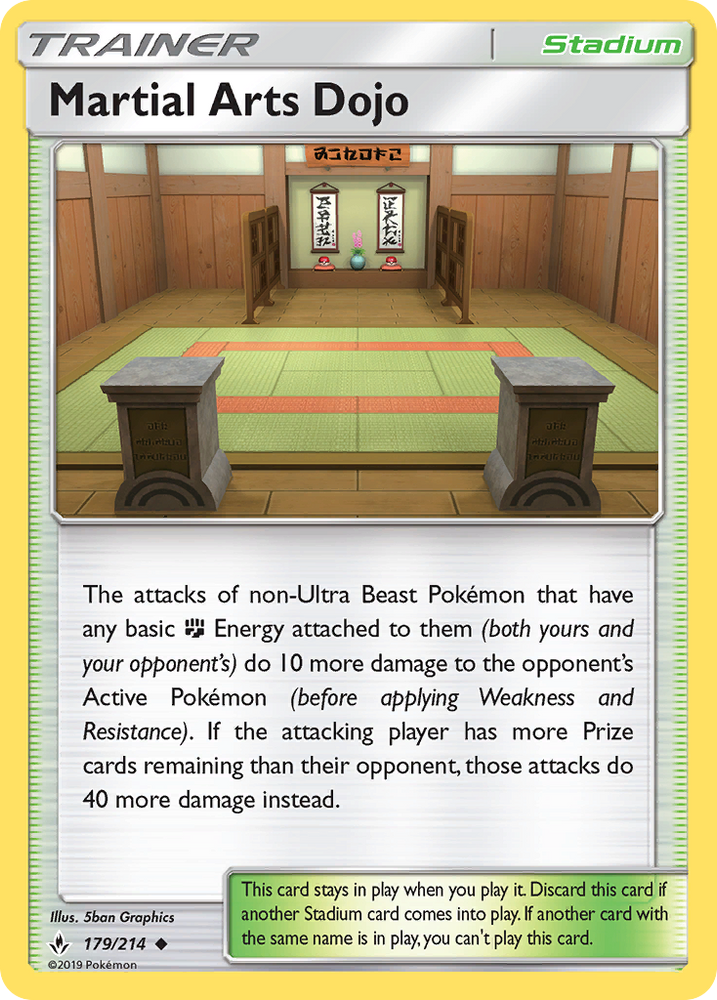 Martial Arts Dojo (179/214) [Sun & Moon: Unbroken Bonds] Pokémon