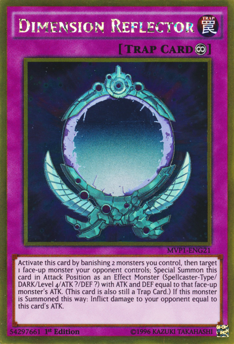 Dimension Reflector [MVP1-ENG21] Gold Rare Yu-Gi-Oh!