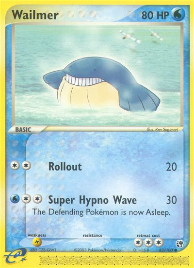 Wailmer (83/100) [EX: Sandstorm] Pokémon
