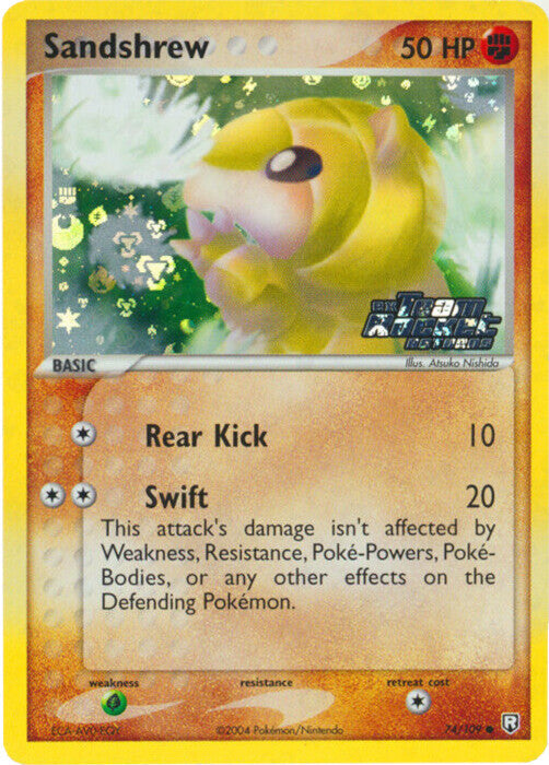Sandshrew (74/109) (Stamped) [EX: Team Rocket Returns] Pokémon