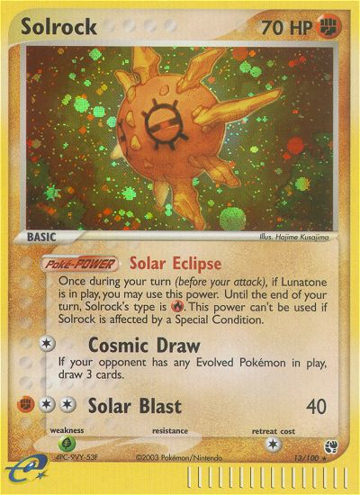 Solrock (13/100) [EX: Sandstorm] Pokémon