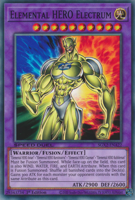 Elemental HERO Electrum [SGX2-ENA22] Common Yu-Gi-Oh!