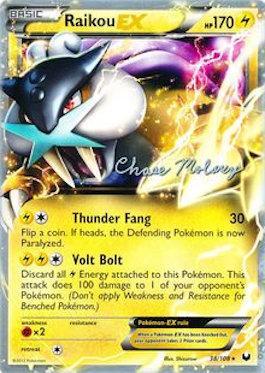 Raikou EX (38/108) (Eeltwo - Chase Moloney) [World Championships 2012] Pokémon