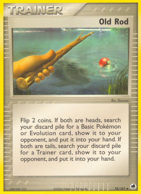 Old Rod (78/101) [EX: Dragon Frontiers] Pokémon