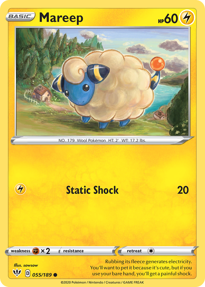 Mareep (055/189) [Sword & Shield: Darkness Ablaze] Pokémon
