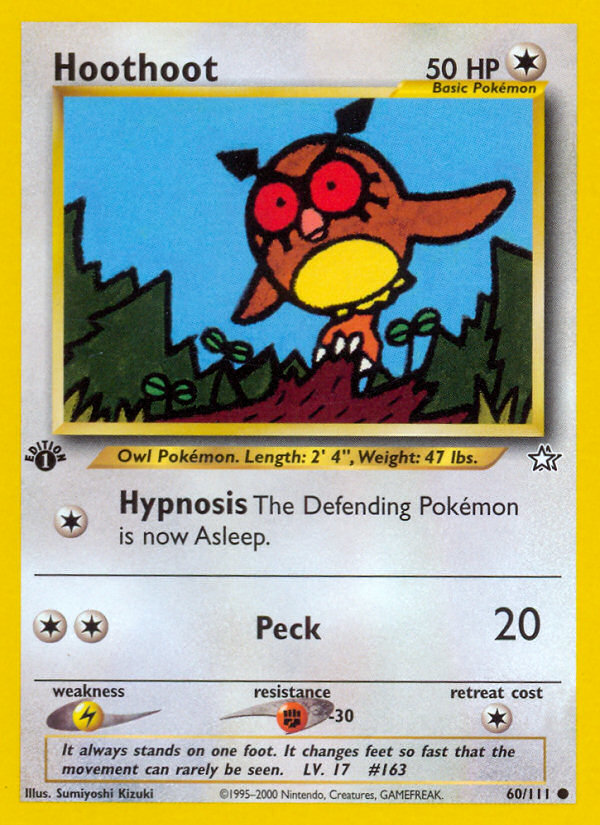 Hoothoot (60/111) [Neo Genesis 1st Edition] Pokémon