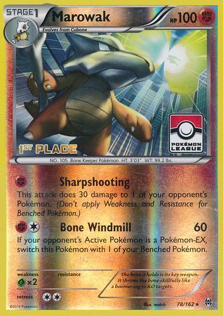 Marowak (78/162) (League Promo 1st Place) [XY: BREAKthrough] Pokémon