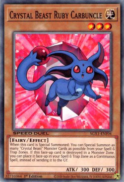 Crystal Beast Ruby Carbuncle [SGX1-ENF04] Common Yu-Gi-Oh!