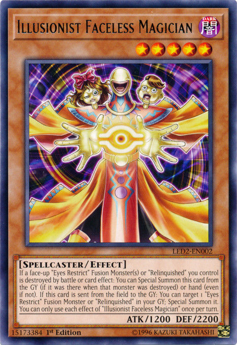 Illusionist Faceless Magician [LED2-EN002] Rare Yu-Gi-Oh!