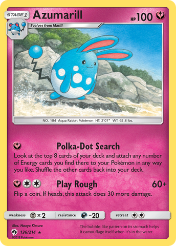 Azumarill (136/214) [Sun & Moon: Lost Thunder] Pokémon