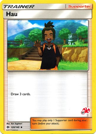 Hau (120/149) (Charizard Stamp #57) [Battle Academy 2020] Pokémon