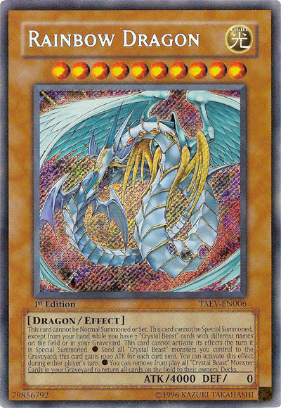 Rainbow Dragon [TAEV-EN006] Secret Rare Yu-Gi-Oh!