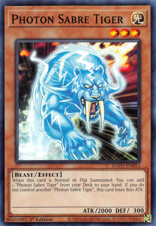 Photon Sabre Tiger [EGO1-EN013] Common Yu-Gi-Oh!