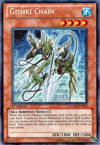 Gishki Chain [HA05-EN034] Secret Rare Yu-Gi-Oh!