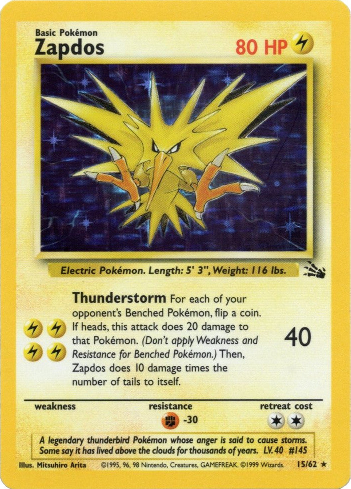 Zapdos (15/62) [Fossil Unlimited] Pokémon