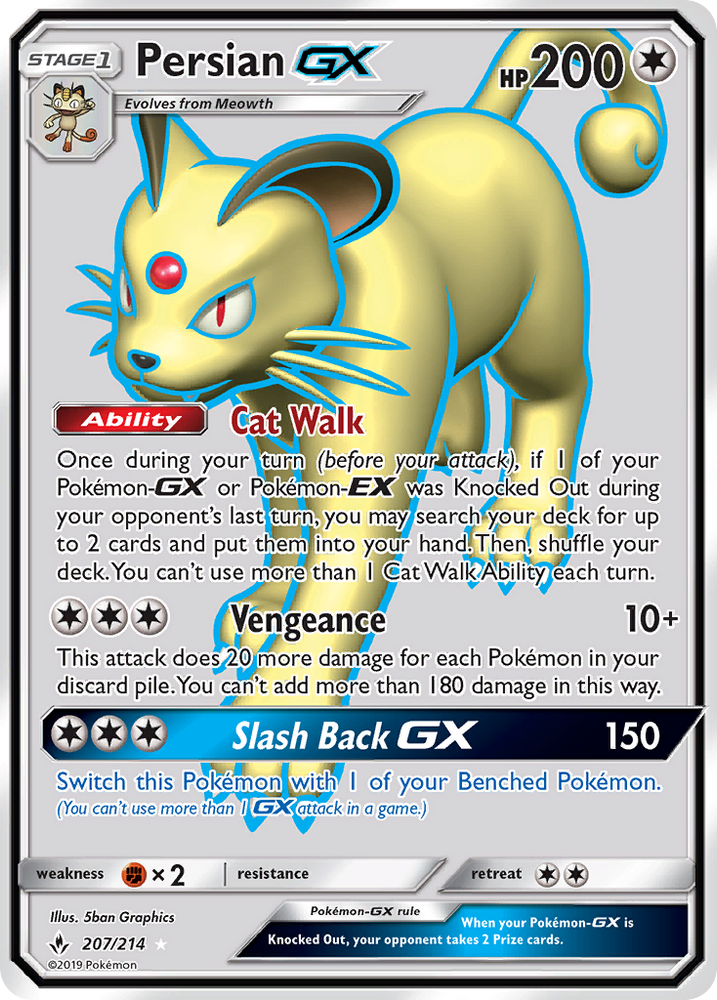 Persian GX (207/214) [Sun & Moon: Unbroken Bonds] Pokémon