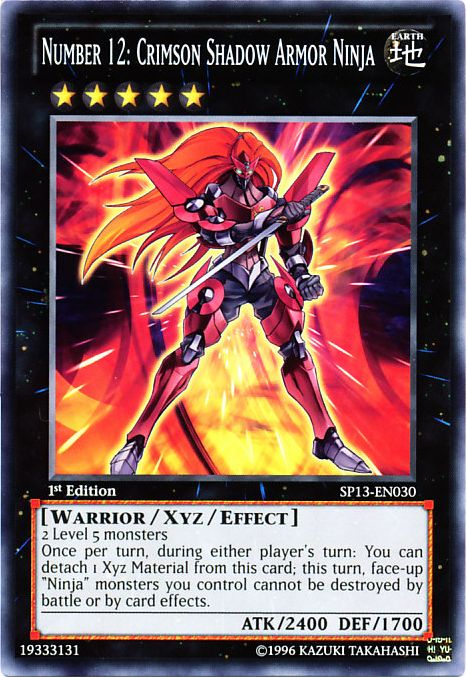 Number 12: Crimson Shadow Armor Ninja [SP13-EN030] Common Yu-Gi-Oh!