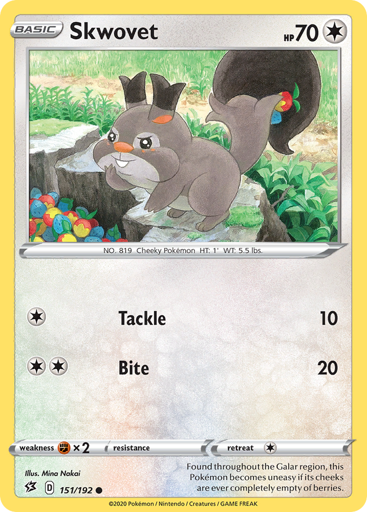 Skwovet (151/192) [Sword & Shield: Rebel Clash] Pokémon