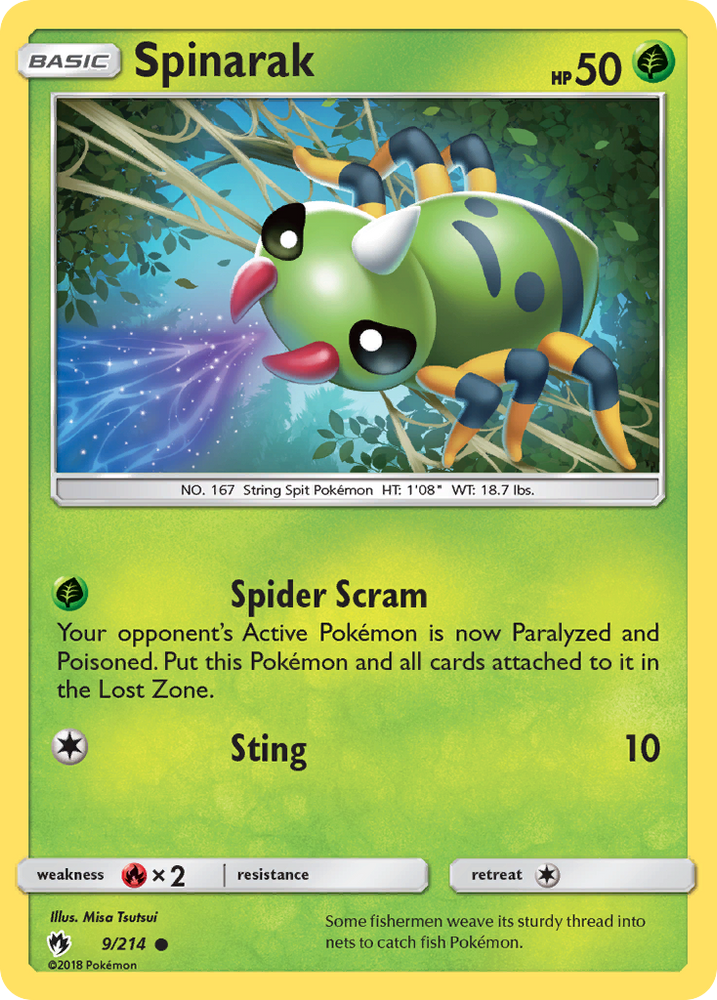 Spinarak (9/214) [Sun & Moon: Lost Thunder] Pokémon