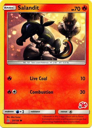 Salandit (25/156) (Charizard Stamp #18) [Battle Academy 2020] Pokémon