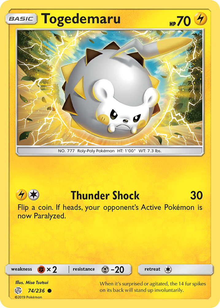 Togedemaru (74/236) [Sun & Moon: Cosmic Eclipse] Pokémon
