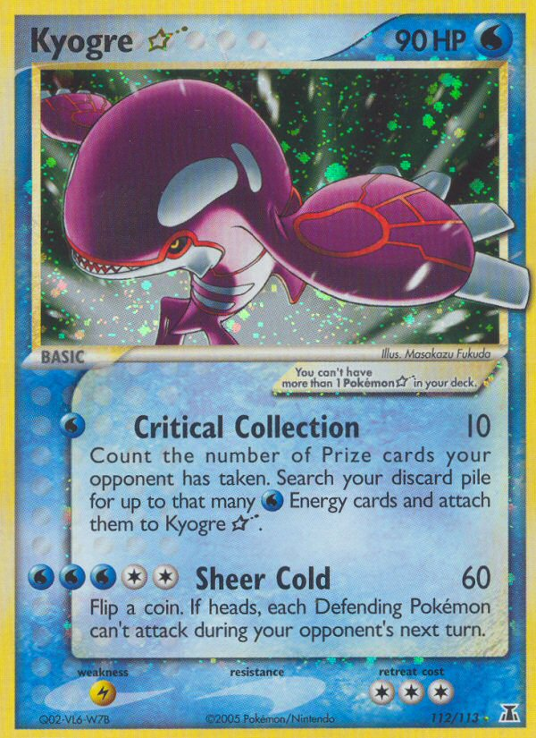 Kyogre Star (112/113) [EX: Delta Species] Pokémon