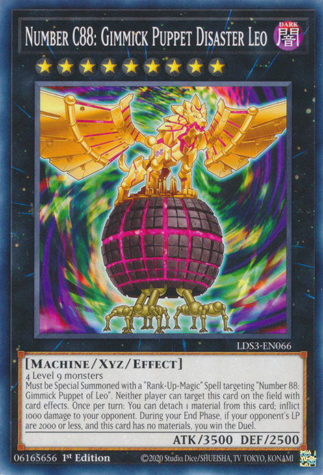 Number C88: Gimmick Puppet Disaster Leo [LDS3-EN066] Common Yu-Gi-Oh!
