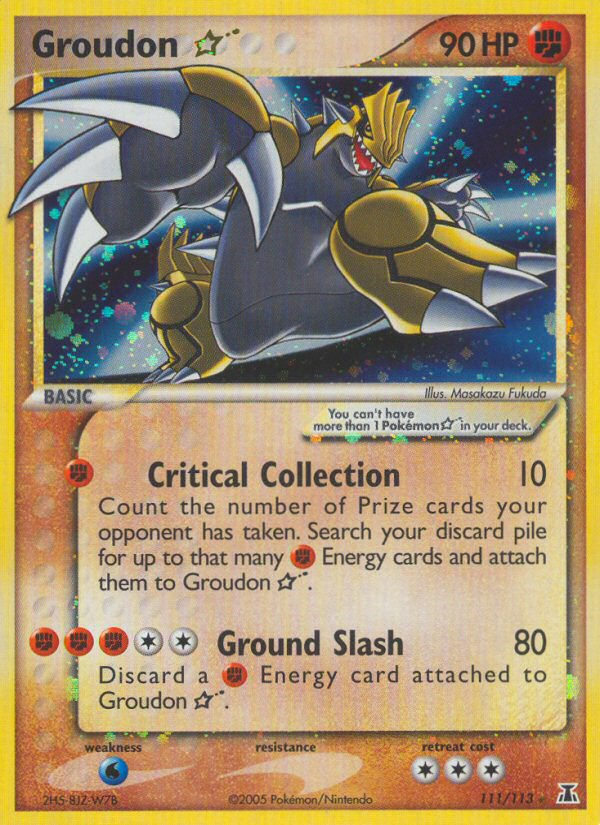 Groudon Star (111/113) [EX: Delta Species] Pokémon