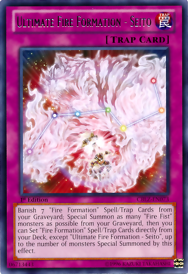 Ultimate Fire Formation - Seito [CBLZ-EN073] Rare Yu-Gi-Oh!