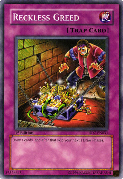 Reckless Greed [SD7-EN031] Common Yu-Gi-Oh!
