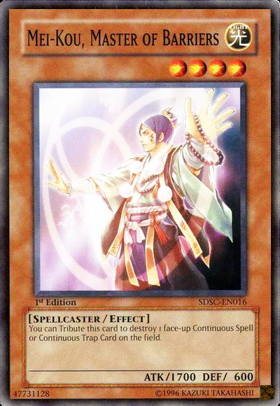Mei-Kou, Master of Barriers [SDSC-EN016] Common Yu-Gi-Oh!