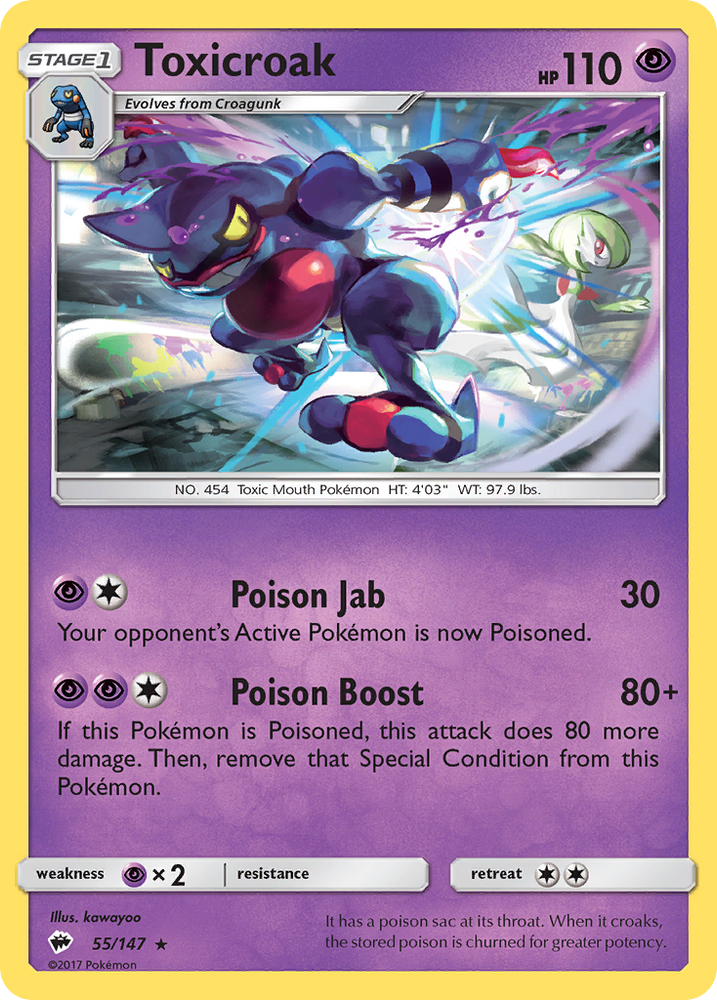 Toxicroak (55/147) [Sun & Moon: Burning Shadows] Pokémon