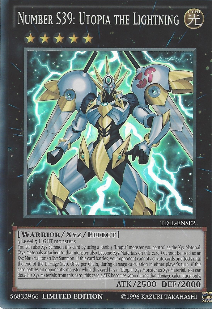 Number S39: Utopia the Lightning [TDIL-ENSE2] Super Rare Yu-Gi-Oh!